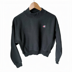 Champion Sweater Women's Black Long Sleeve Crew Neck Pullover Size Medium